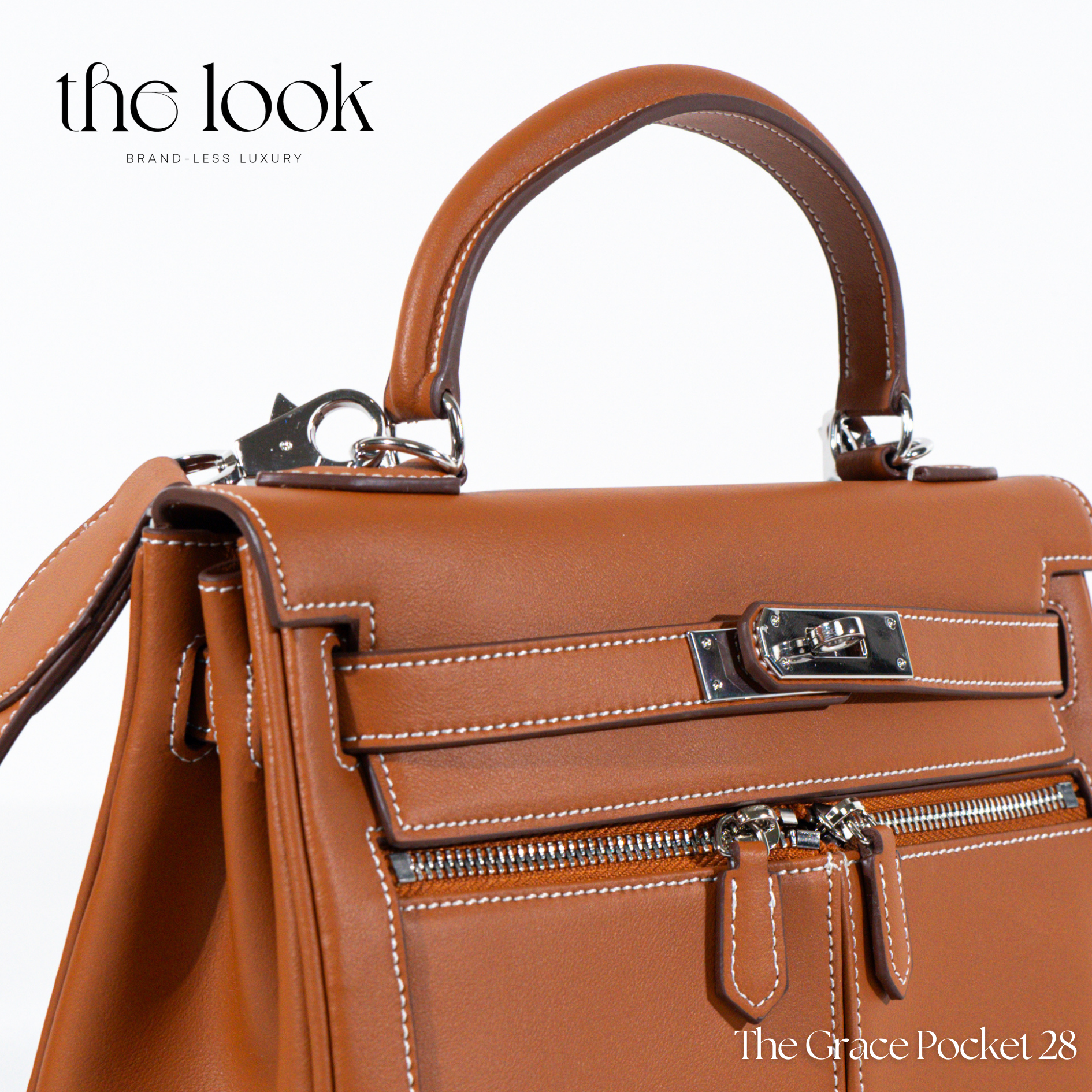 The Grace 28 Pocket Swift Leather Gold Tan SHW by The Look