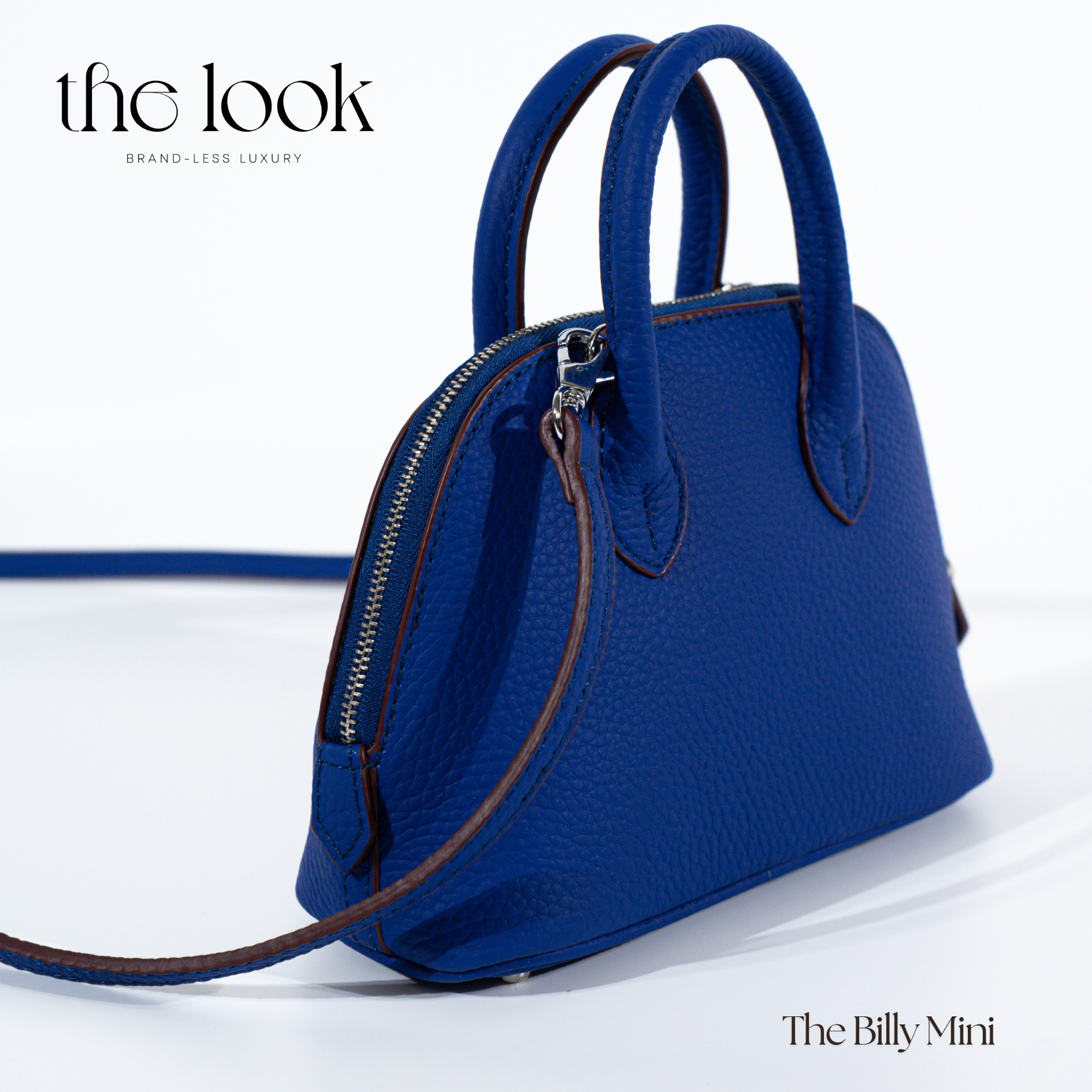 The Mini Billy Dome Crossbody in Royal Blue by The LooK