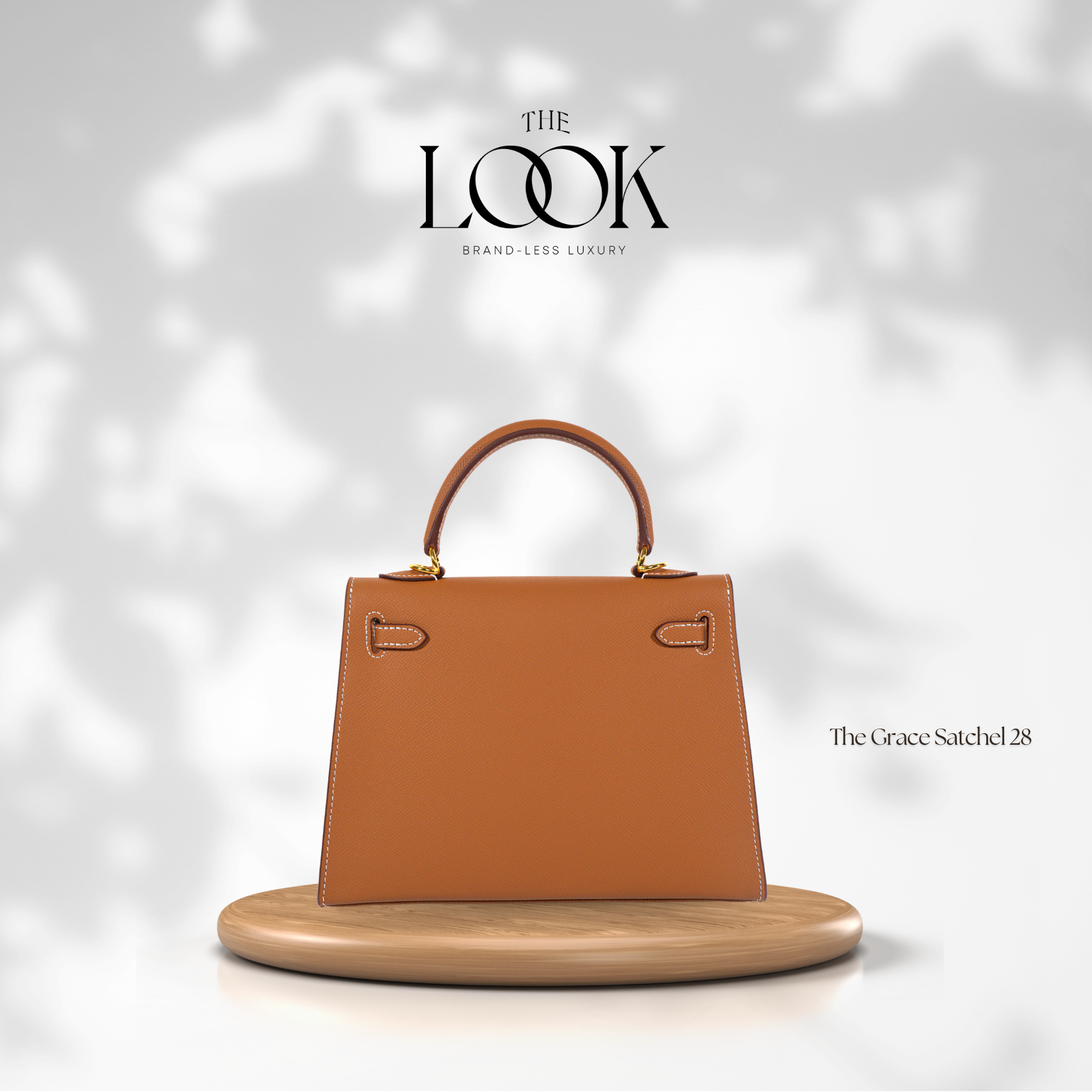 The Grace 28 Satchel Epsom Leather in Gold Tan GHW by The Look