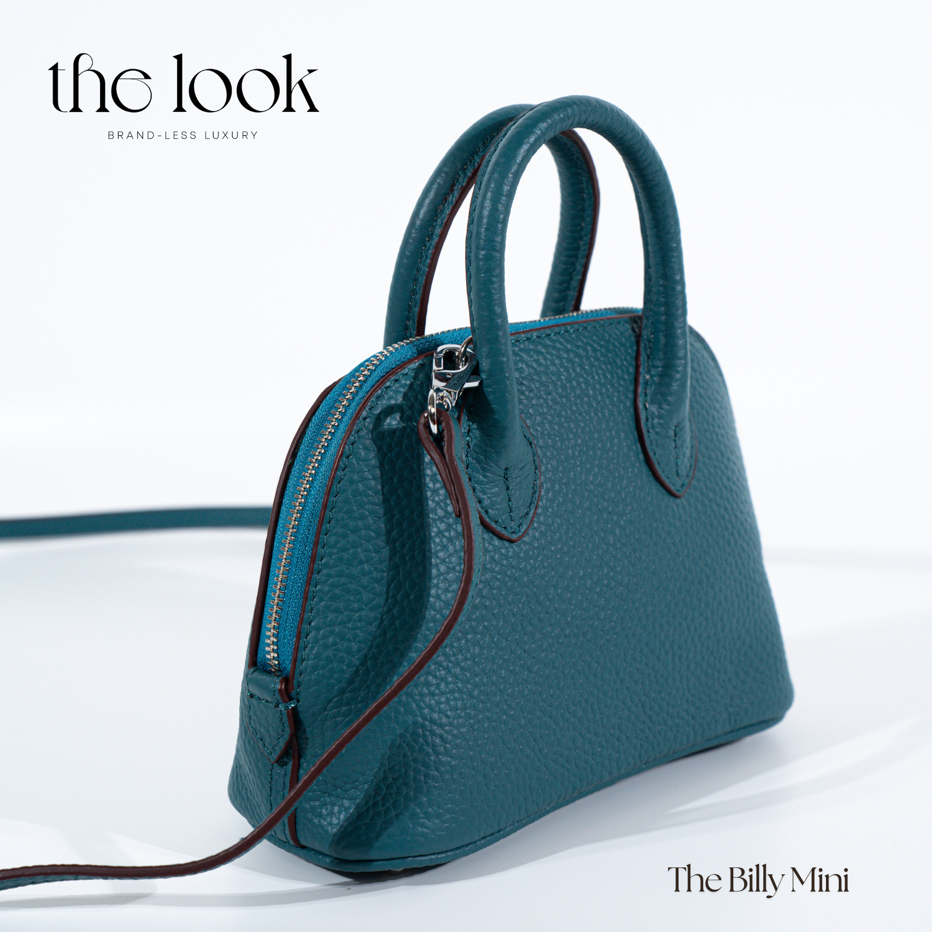 The Mini Billy Dome Crossbody in Deep Sea by The Look