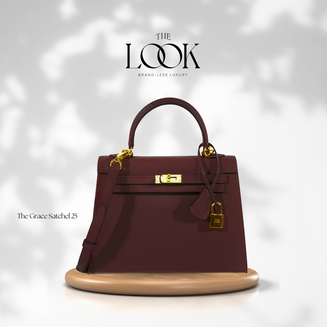 The Grace 25 Epsom Leather in Burgundy GHW by The Look