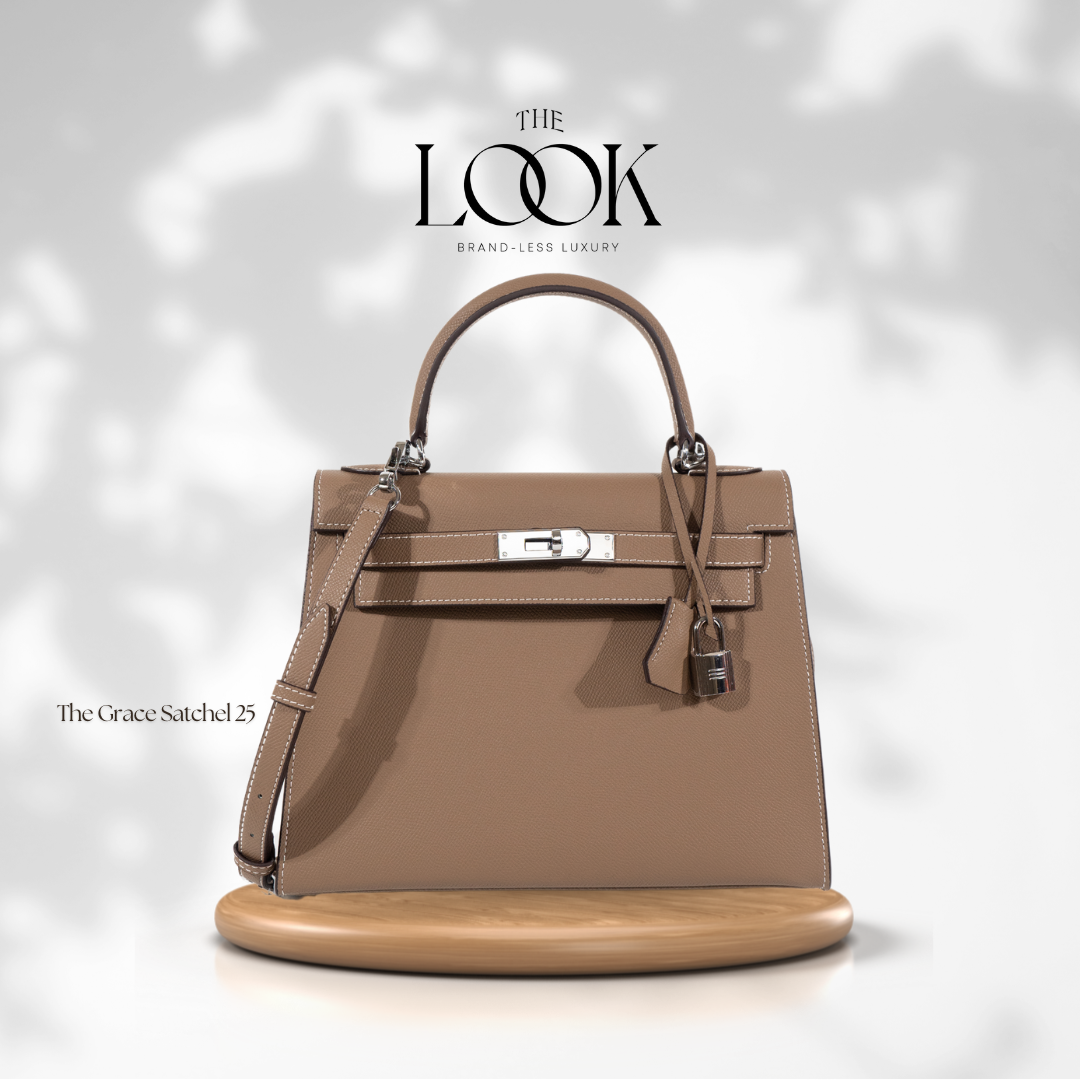 The Grace 25 Satchel Epsom Leather in Etoupe SHW