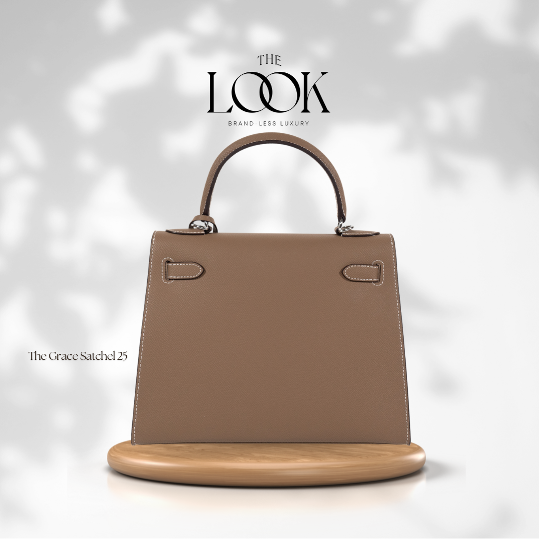 The Grace 25 Satchel Epsom Leather in Etoupe SHW