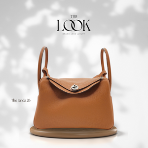 The Linda 26 Togo Leather in Gold Tan by The Look