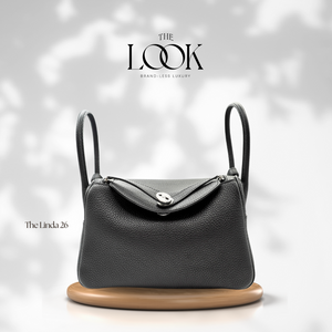 The Linda 26 Togo Leather in Noir by The Look