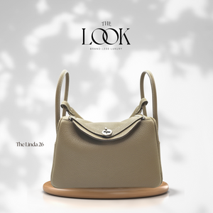 The Linda 26 Togo Leather in Etoupe by The Look