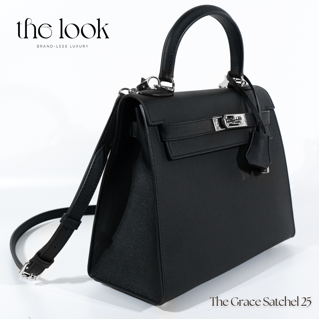 The Grace 25 Epsom Leather in Black SHW by The Look