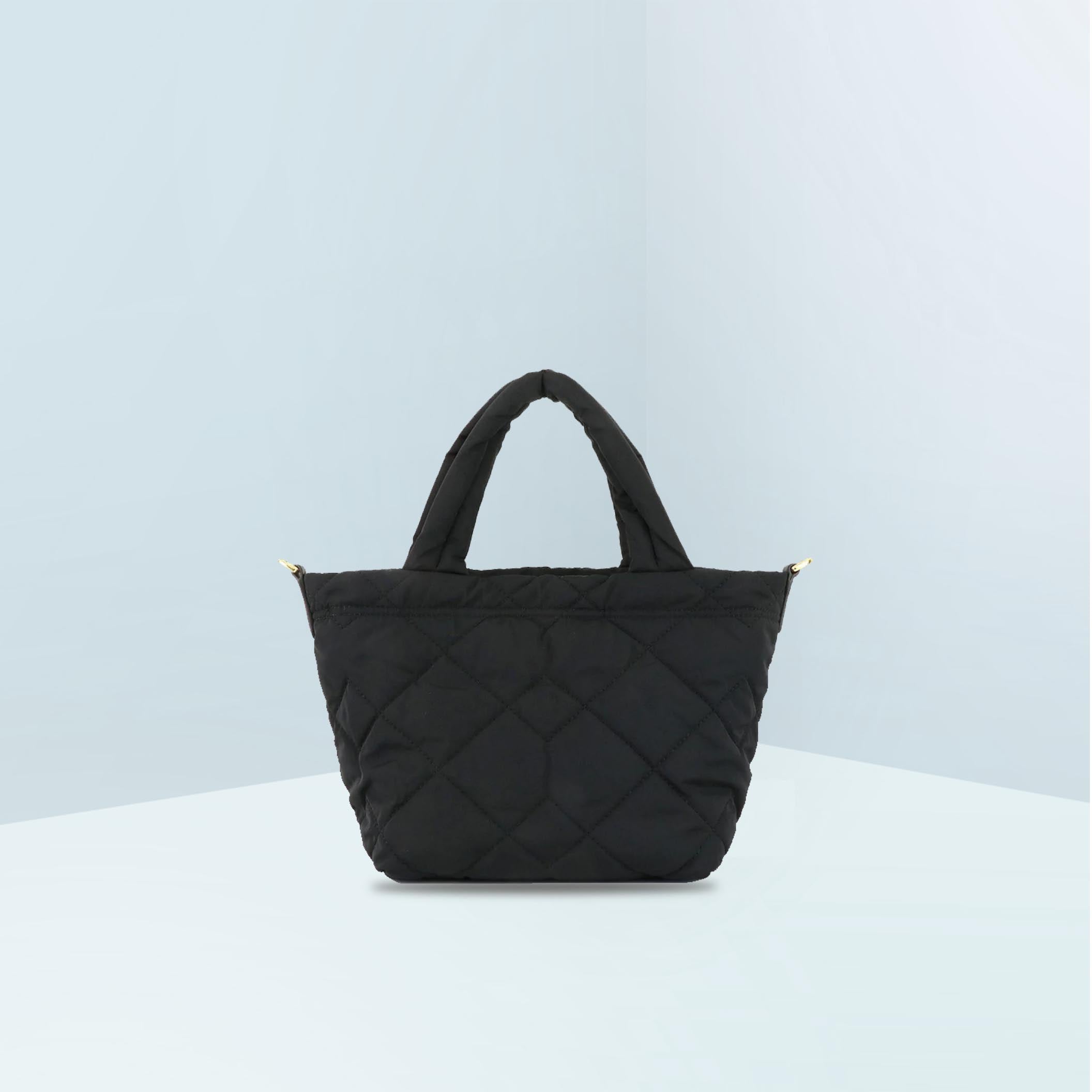 Quilted Nylon Mini Tote Bag